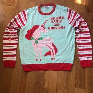 Ugliest Sweater Ever show your faith in 🔥Santa and Unicorns🔥for this holiday